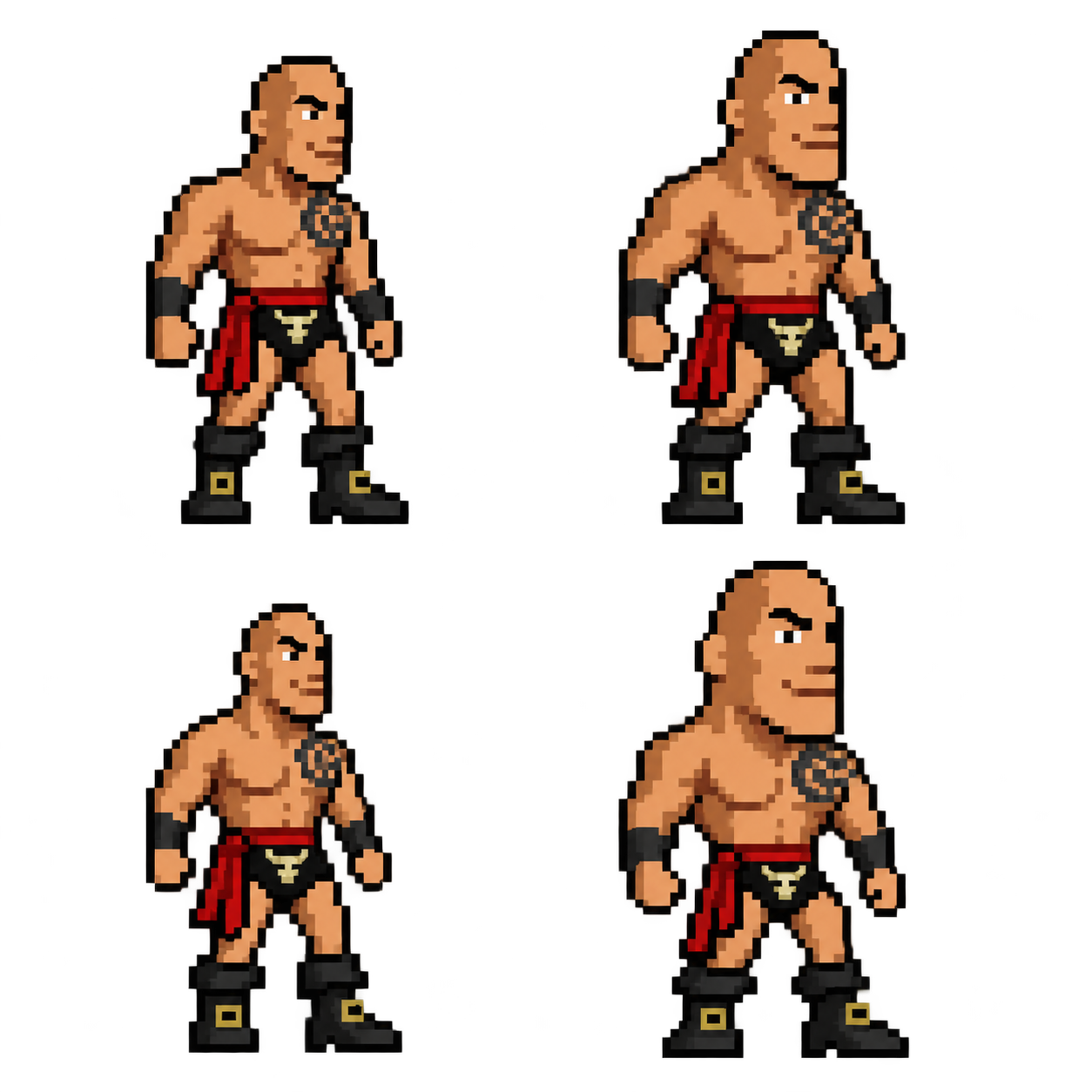 Four new coarse pixel-art Rock candidates